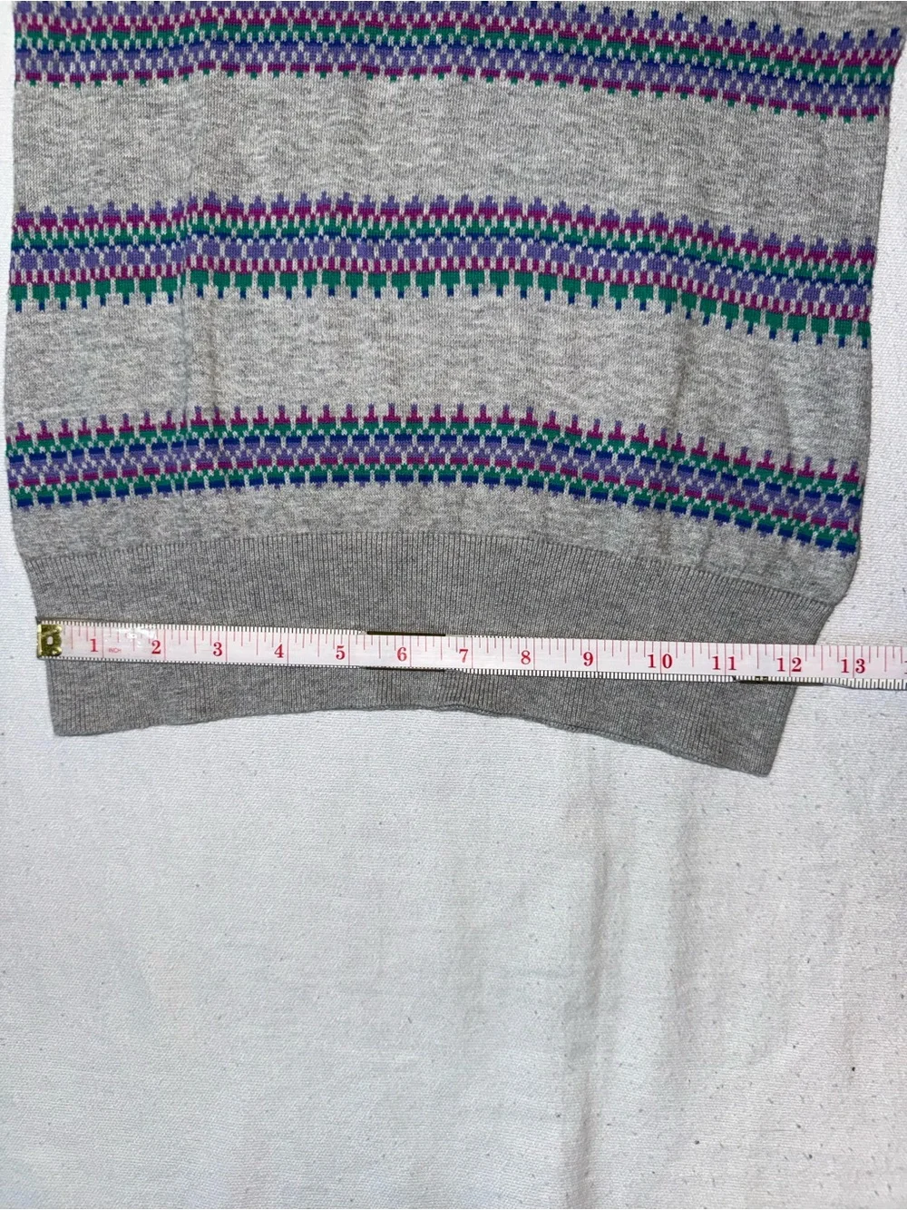 Mossimo Supply Co Gray Fair Isle Knit Sweater XS Long Sleeve Soft Pullover